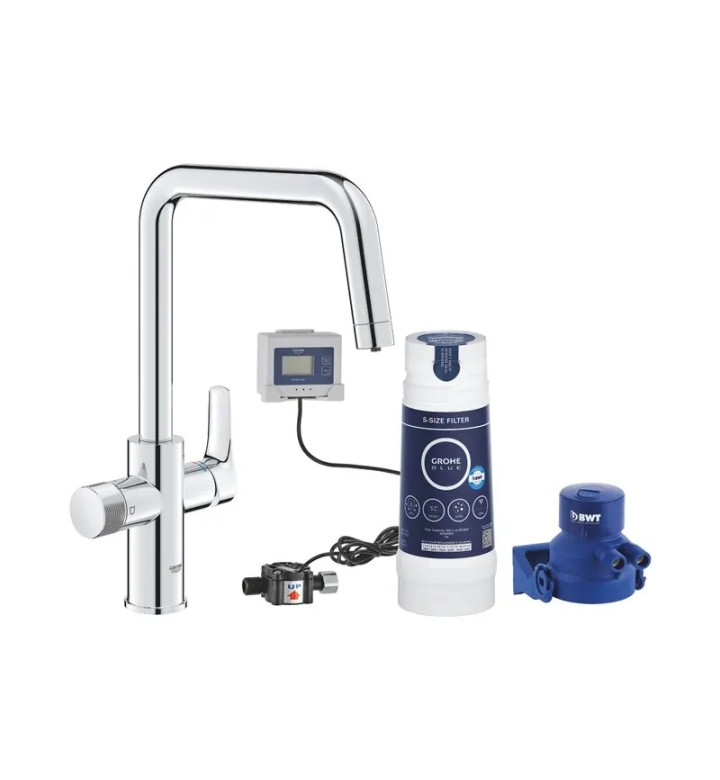 BLUE PURE EUROSMART СМЕСИТЕЛ ЗА КУХНЕНСКИ УМИВАЛНИК, С ФИЛТЪР 30584000