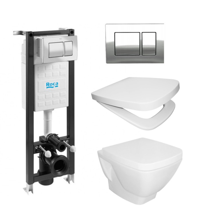 КОМПЛЕКТ ECO COMPACT С БУТОН К01, ХРОМ ГЛАНЦ, 4 В 1 HAPPY SMART ОК,ЧИНИЯ, СЕД, И КАПАК, A89P00T010 + H8205700000003 + WM625SZ3U00LP01