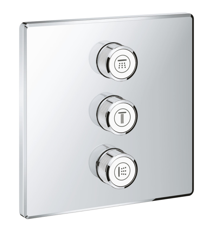 ТРОЕН ВЕНТИЛ ЗА ВГРАЖДАНЕ, ВЪНШНА ЧАСТ, GROHTHERM SMARTCONTROL, ЗА ДУШ 29127000