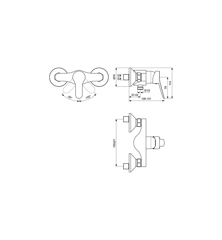 СМЕСИТЕЛ ЗА ДУШ, SCORPIO BC167AA