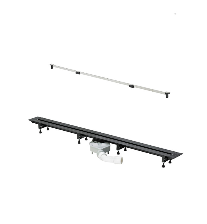 СИФОН ЗА ПОД ADVANTIX VARIO ЛИНЕЕН 300-1200MM H95MM С МАТИРАНА ШИНА (ХРОМ)
