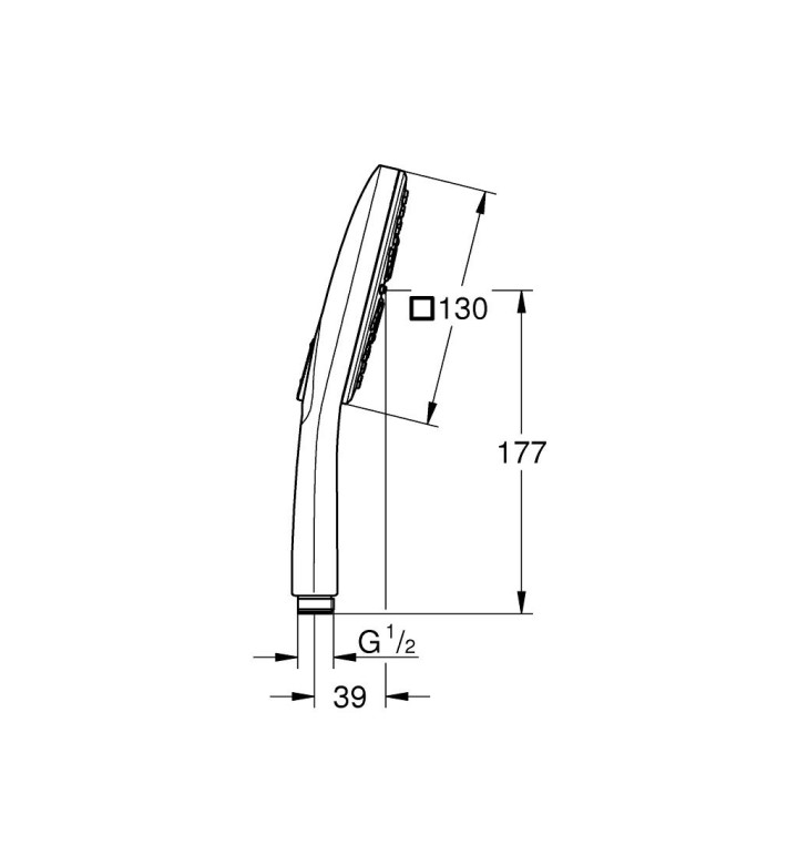 РЪЧЕН ДУШ RAINSHOWER SMART ACTIVE 130 CUBE 26582GN0