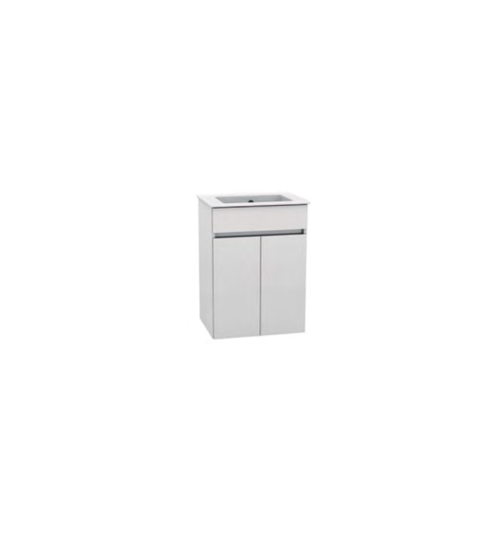 ШКАФ БАЗОВ МОДУЛ С 2 ВРАТИ И УМИВАЛНИК, UNIK CUBE, БЯЛ A851200806