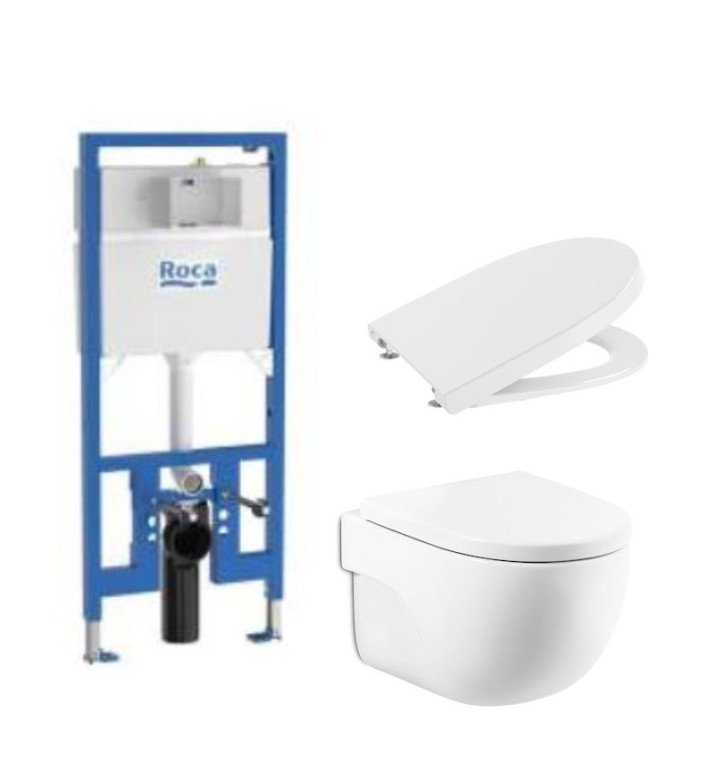 КОМПЛЕКТ ЗА WC DUPLO S 90 MM 4 В 1 MERIDIAN RIMLESS COMPACT 480 (БУТОН ПО ИЗБОР) (A8900A0020 + A346244000 + A8012AC00B)