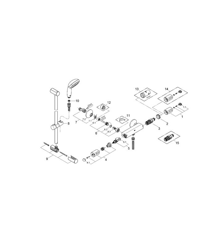 КОМПЛЕКТ ЗА БАНЯ GROHTHERM 1000 ДУШ И ГАРНИТУРА 34151001