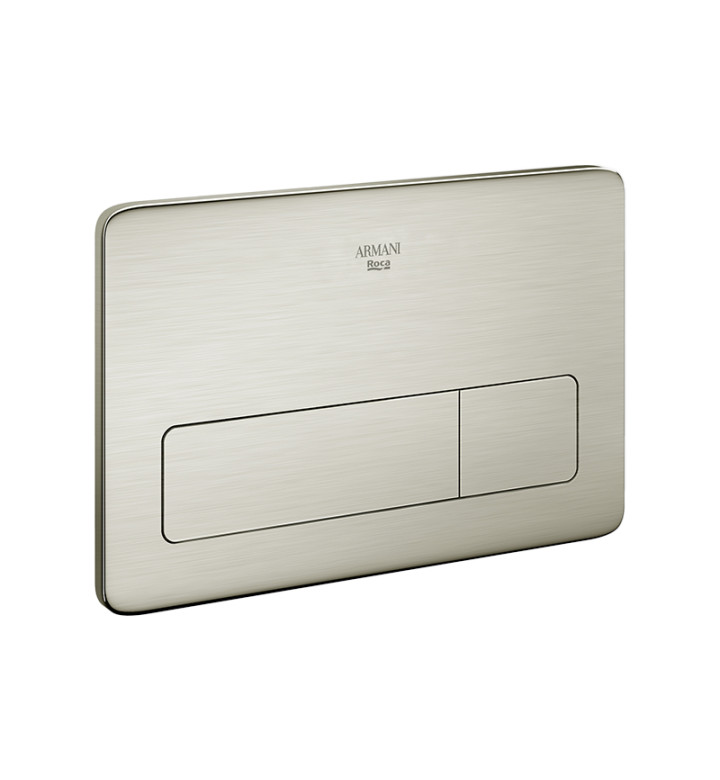 БУТОН ЗА СТРУКТУРА ЗА ВГРАЖДАНЕ ЗА ТОАЛЕТНА ЧИНИЯ, BRUSHED STEEL ISLAND/BAIA GREIGE, ARMANI ROCA A8900970R6