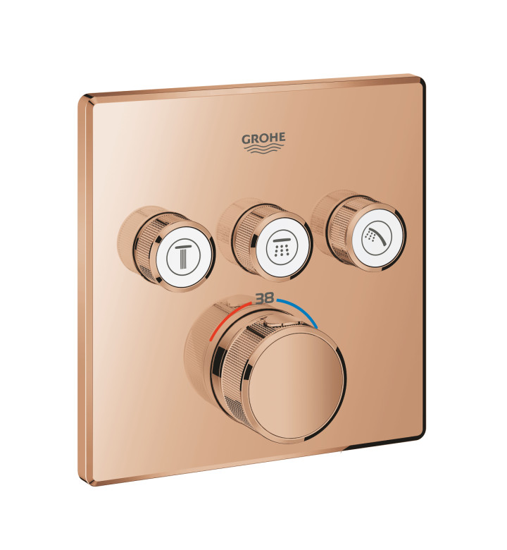GROHTHERM SMART CONTROL, ТЕРМОСТАТЕН СМЕСИТЕЛ ЗА ДУШ/ВАНА С 3 ИЗВОДА 29126DA0