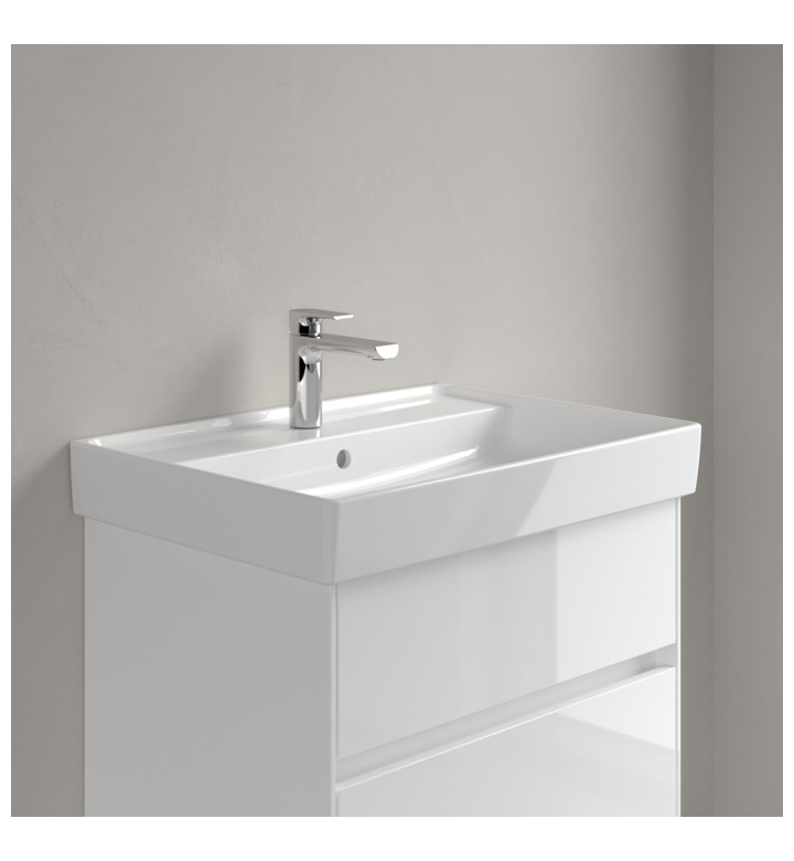 УМИВАЛНИК ЗА ВГРАЖДАНЕ В МЕБЕЛ, COLLARO, 650 Х 470 Х 160 MM С ПРЕЛИВНИК, ALPIN WHITE CERAMIC PLUS 4A3365R1