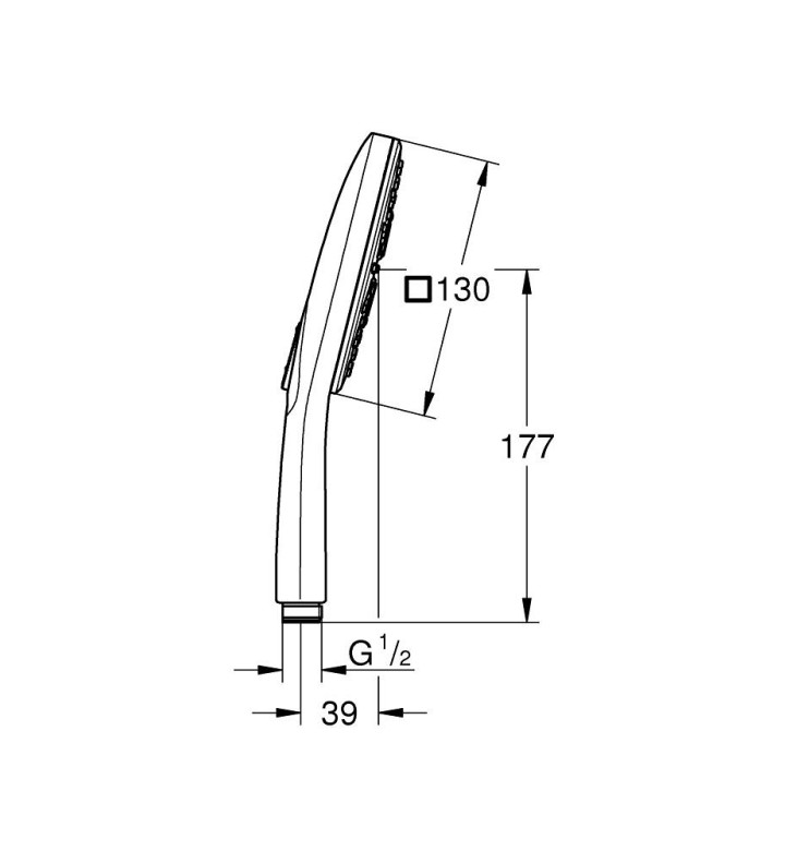 РЪЧЕН ДУШ RAINSHOWER SMART ACTIVE 130 CUBE 26582A00