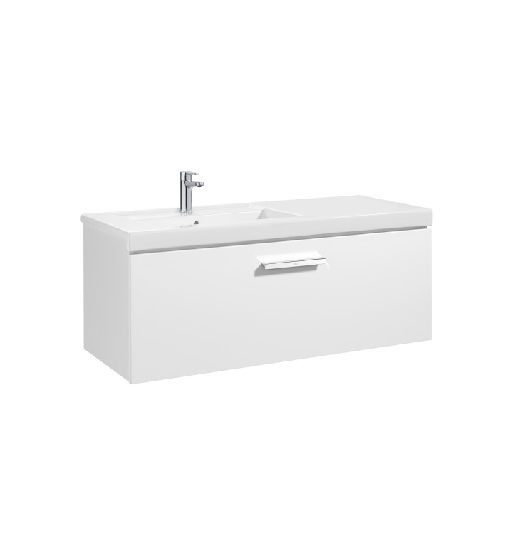 ШКАФ С ЕДНО ЧЕКМЕДЖЕ И УМИВАЛНИК 1100 Х 460 Х 450 MM, БЯЛ, ГЛАНЦИРАН, UNIK PRISMA A855948806
