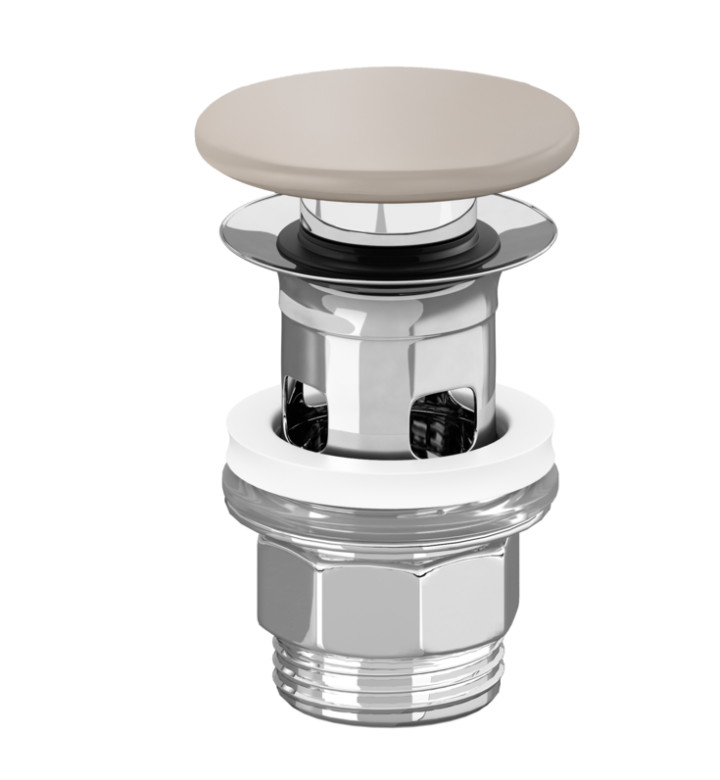 КЛАПАН PUSH-TO-OPEN ALMOND CERAMIC PLUS, ЗА УМИВАЛНИЦИ С ПРЕЛИВНИК, БАДЕМ 8L0334AM