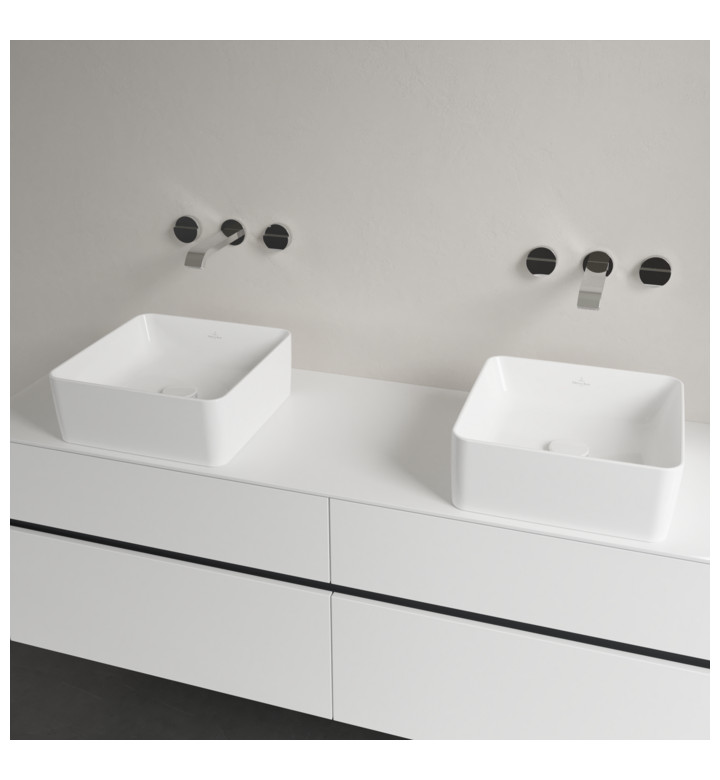 УМИВАЛНИК ЗА МОНТАЖ ВЪРХУ ПЛОТ, COLLARO, КВАДРАТЕН, 380 Х 380 Х 145MM, ALPIN 4A213801