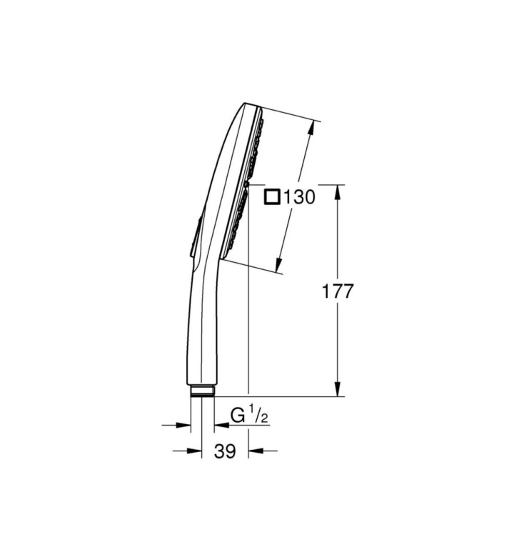 РЪЧЕН ДУШ, RAINSHOWER SMARTACTIVE 130 CUBE 26582DC0
