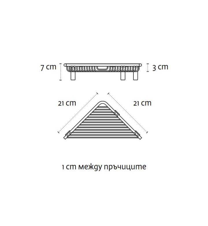 САПУНЕРКА МРЕЖА EXTRA, 20 CM X 20 CM - ЪГЛОВА