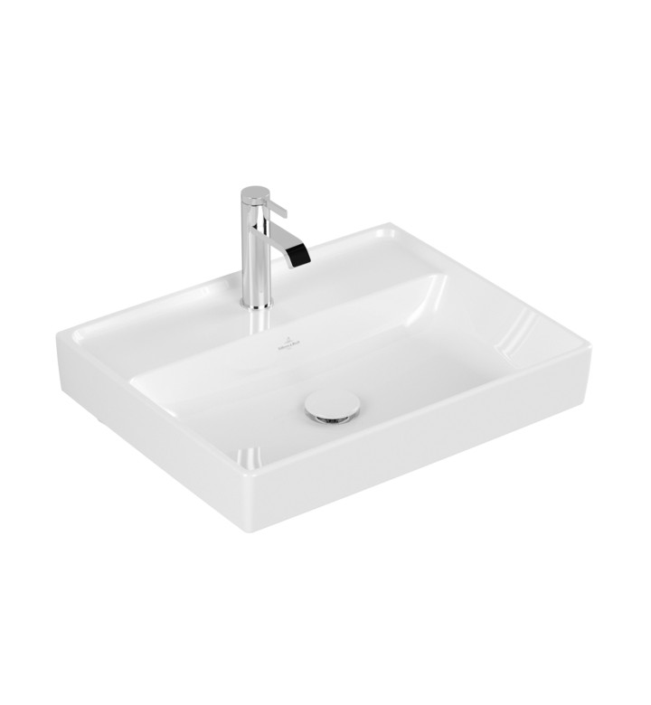 УМИВАЛНИК ЗА МЕБЕЛ, COLLARO, 550 Х 440 Х 160 MM, БЕЗ ПРЕЛИВНИК, АЛПИН БЯЛ, CERAMIC PLUS 4A3356R1