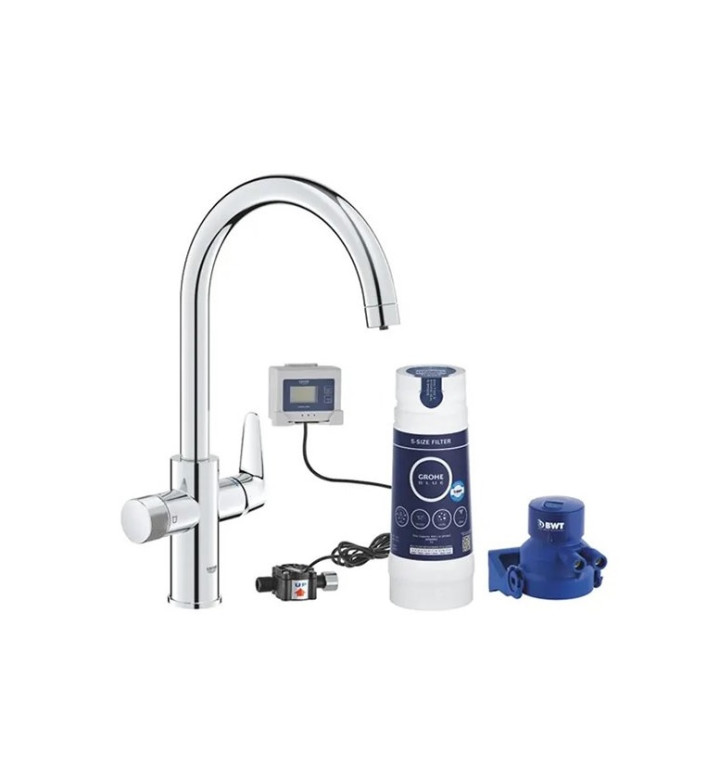 BLUE PURE BAUCURVE СМЕСИТЕЛ ЗА КУХНЕНСКИ УМИВАЛНИК, С ФИЛТЪР 30581000