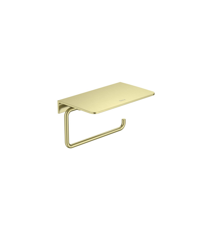 ДЪРЖАЧ ЗА ТОАЛЕТНА ХАРТИЯ С ПОЛИЦА, HOTELS 2.0, BRUSHED BRASS, A817581VA0
