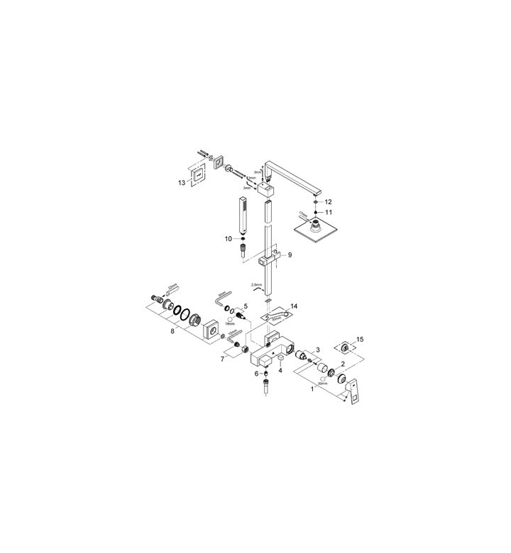 ДУШ СИСТЕМА EUROCUBE SYSTEM 150 23147000