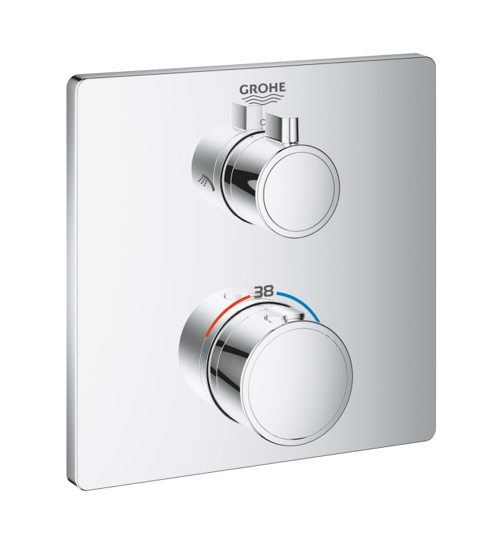СМЕСИТЕЛ С ТЕРМОСТАТ GROHTHERM ЗА ДУШ С ДВА ИЗХОДА 24079000