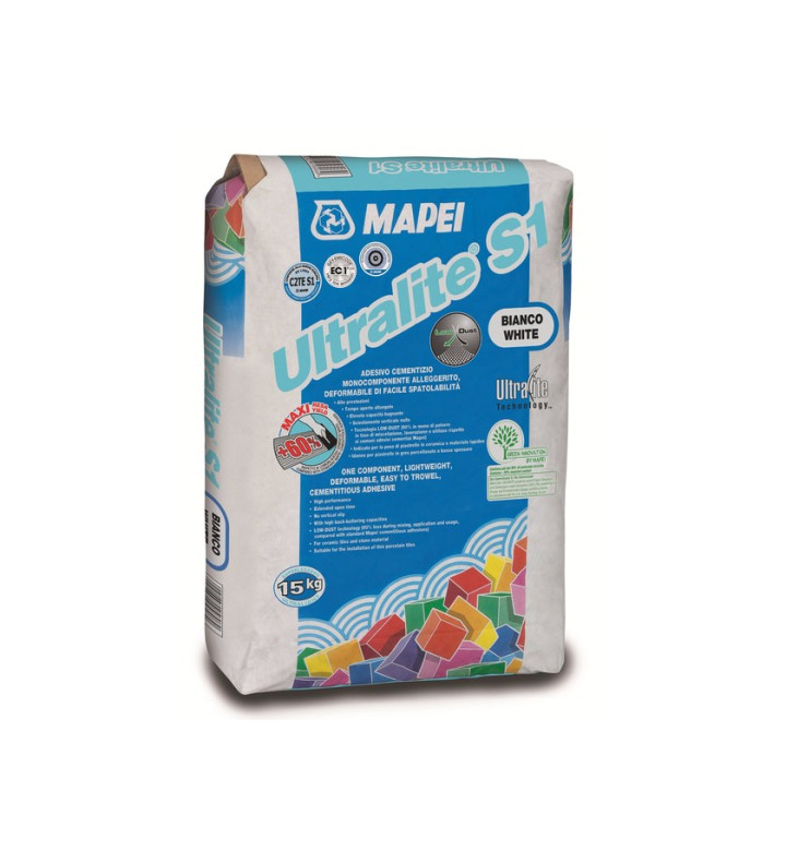 ЛЕПИЛО ЗА ПЛОЧКИ ULTRALITE S1 GRIGIO - 15 KG