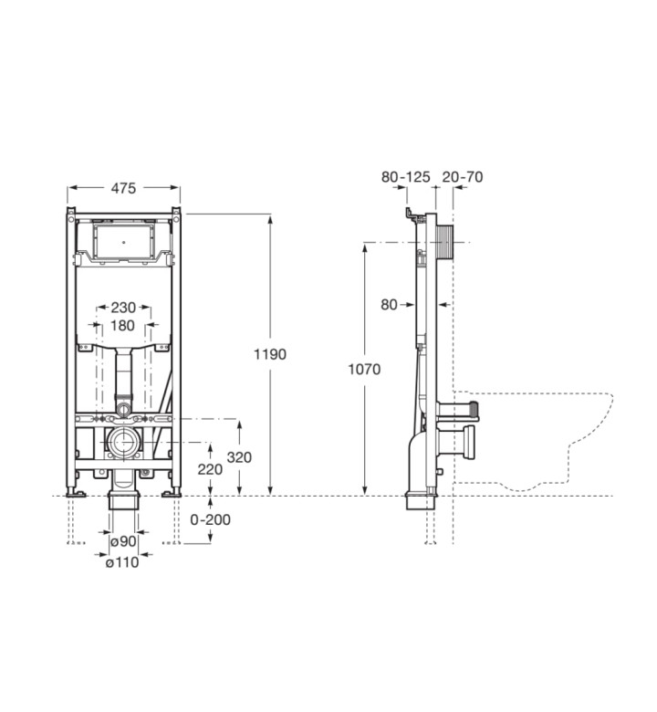 СТРУКТУРА ЗА ВГРАЖДАНЕ DUPLO WC ONE A890078020