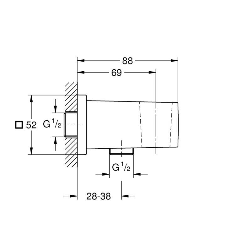 СТЕНЕН ДЪРЖАЧ ЗА ДУШ EUPHORIA CUBE 26370GN0