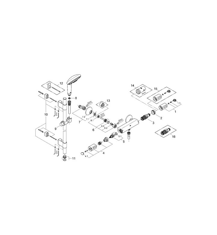 ДУШ СИСТЕМА GROHTHERM 1000 С ТЕРМОСТАТЕН СМЕСИТЕЛ 34279000
