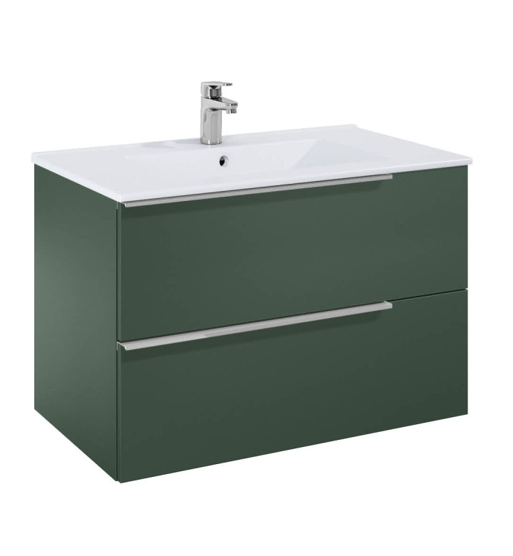 ШКАФ 800 MM, ELEGANT PLUS FOREST GREEN С 2 ЧЕКМЕДЖЕТА И УМИВАЛНИК A852019534