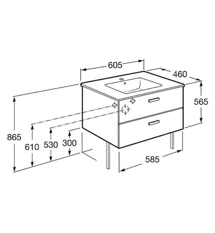 ШКАФ VICTORIA BASIC UNIK 600MM A855854423