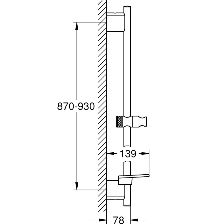 ОКАЧВАНЕ ЗА ДУШ, 900 MM, RAINSHOWER SMART ACTIVE 26603DA0