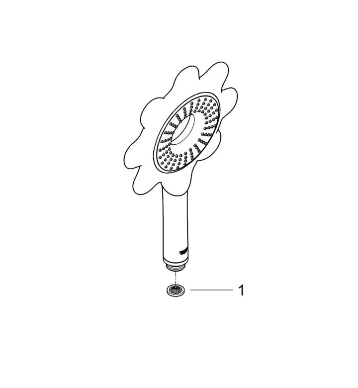 ДУШ РЪЧЕН RAINSHOWER ICON 100 С 1 СТРУЯ (ЧЕРВЕН) 26115DG0