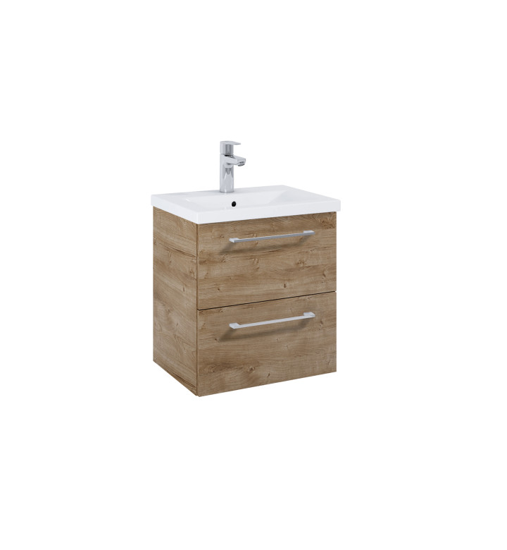 ШКАФ UNIK ROMA COMPACT PLUS, RURAL OAK, 515 X 395 MM С 2 ЧЕКМЕДЖЕТА И УМИВАЛНИК A852472808
