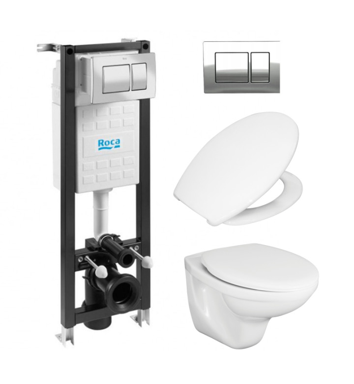КОМПЛЕКТ ECO COMPACT С БУТОН К01 ХРОМ ГЛАНЦ, 4 В 1, NEO B RIMLESS, A89P00T010 + WQ8G12610000001 + H8913970000001