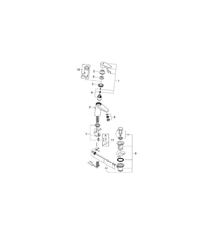 СМЕСИТЕЛ ЕДНОРЪКОХВАТКОВ EUROSMART COSMOPOLITAN 3319020E