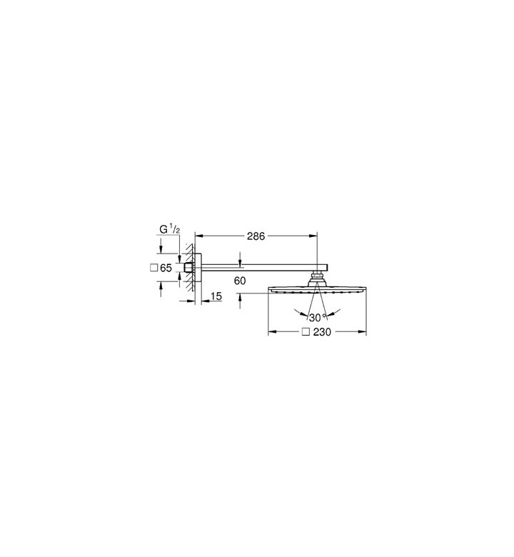 ДУШ ГЛАВА RAINSHOWER ALLURE 210 С РАМО 26064000