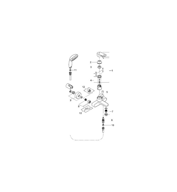 СМЕСИТЕЛ ЕДНОРЪКОХВАТКОВ (ЗА ВАНА) EUROPLUS 33547002