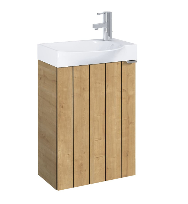 ШКАФ UNIK MICRO PLUS 452 MM, LIGHT OAK STRUCTURE / МЕБЕЛ И УМИВАЛНИК A852444574