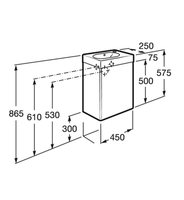 ШКАФ МИНИ UNIK БЯЛ, 450MM A855873806