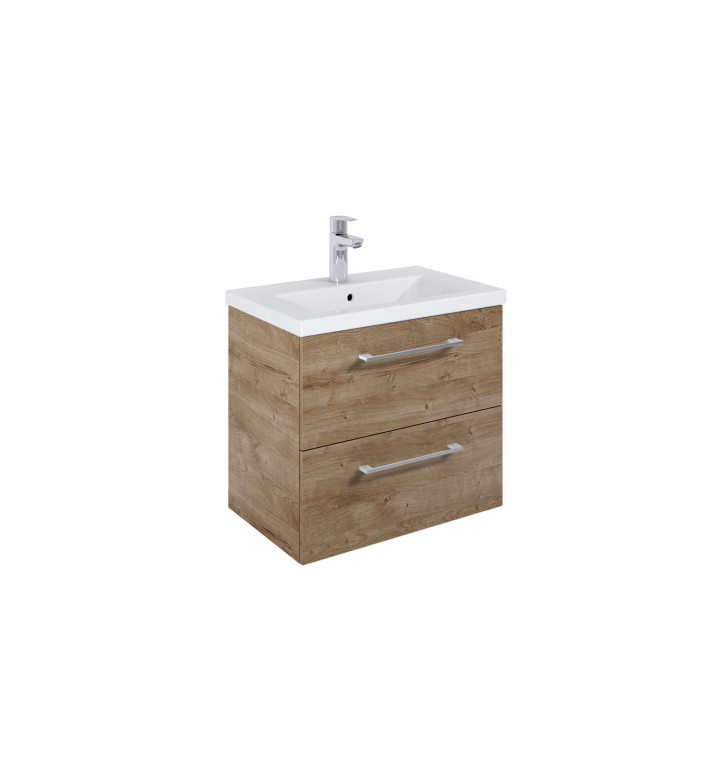 ШКАФ ROMA COMPACT, 615 X 395 MM, БАЗОВ МОДУЛ С 2 ЧЕКМЕДЖЕТА И УМИВАЛНИК, RURAL OAK A852473808