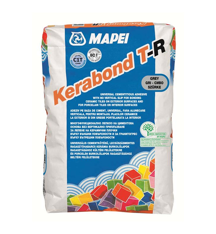 ЛЕПИЛО ЗА КЕРАМИЧНИ ПЛОЧКИ KERABOND T-R НА ЦИМЕНТОВА ОСНОВА, GREY/СИВО - 25 KG