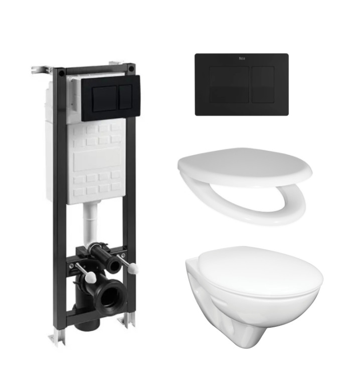 КОМПЛЕКТ ECO COMPACT С БУТОН К01 ЧЕРЕН МАТ, 4 В 1, MIRA ОК,ЧИНИЯ, СЕД, И КАПАК, A89P40T010 + WQ8G02500000001 + H8913980000001
