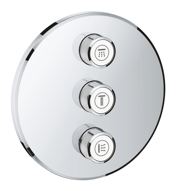 ТРОЕН ВЕНТИЛ ЗА ВГРАЖДАНЕ, ВЪНШНА ЧАСТ, GROHTHERM SMARTCONTROL, ЗА ДУШ 29122000