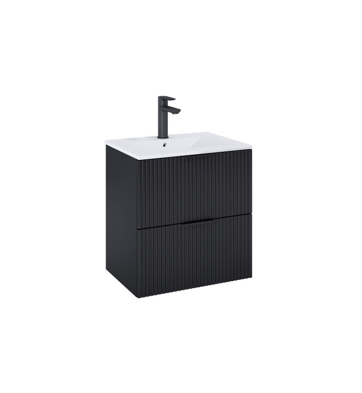 ШКАФ UNIK REEF С 2 ЧЕКМЕДЖЕТА И УМИВАЛНИК, 615 X 465 MM, MATT BLACK, A857954532 + A3272A3000 A852477532