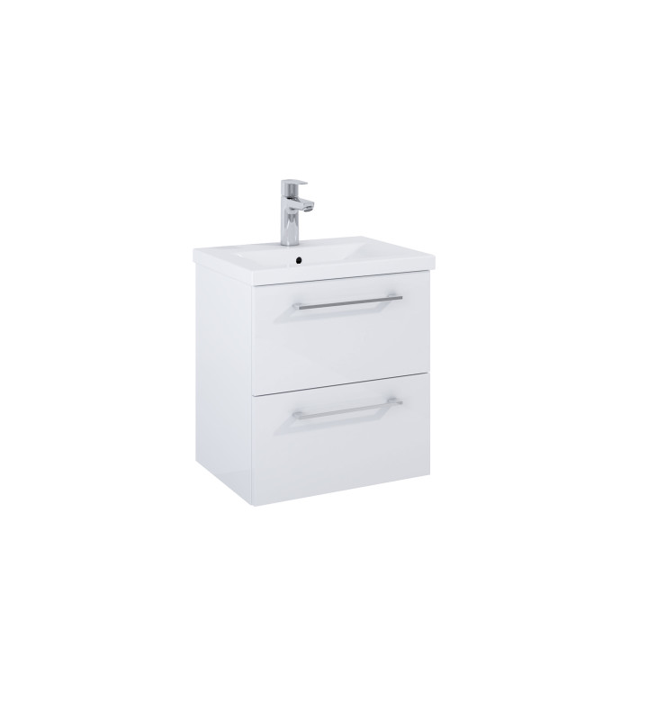 ШКАФ UNIK ROMA COMPACT PLUS, БЯЛ ГЛАНЦ, 515 X 395 MM С 2 ЧЕКМЕДЖЕТА И УМИВАЛНИК A852472806