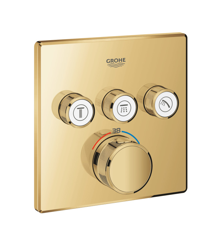 GROHTHERM SMART CONTROL, ТЕРМОСТАТЕН СМЕСИТЕЛ ЗА ДУШ/ВАНА С 3 ИЗВОДА 29126GL0
