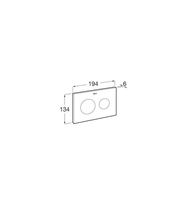 БУТОН PS3 ЗА DUPLO WC S, ДВОЕН, STAINLESS A890223304