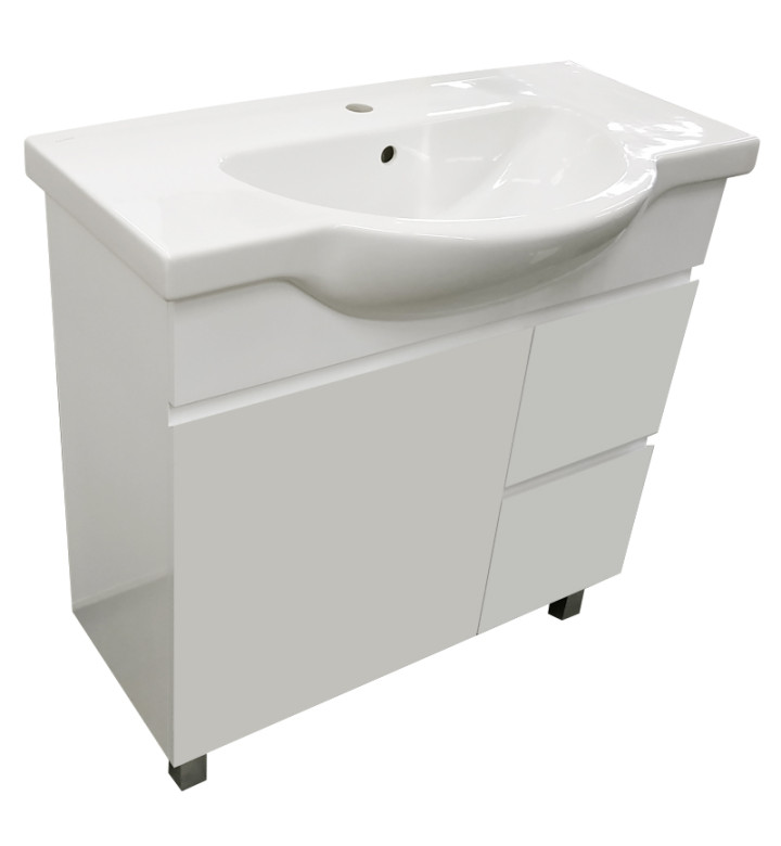 ШКАФ 85CM, ТИП ФЛОРИДА С УМИВАЛНИК PLUS 8147120001771, БЯЛ