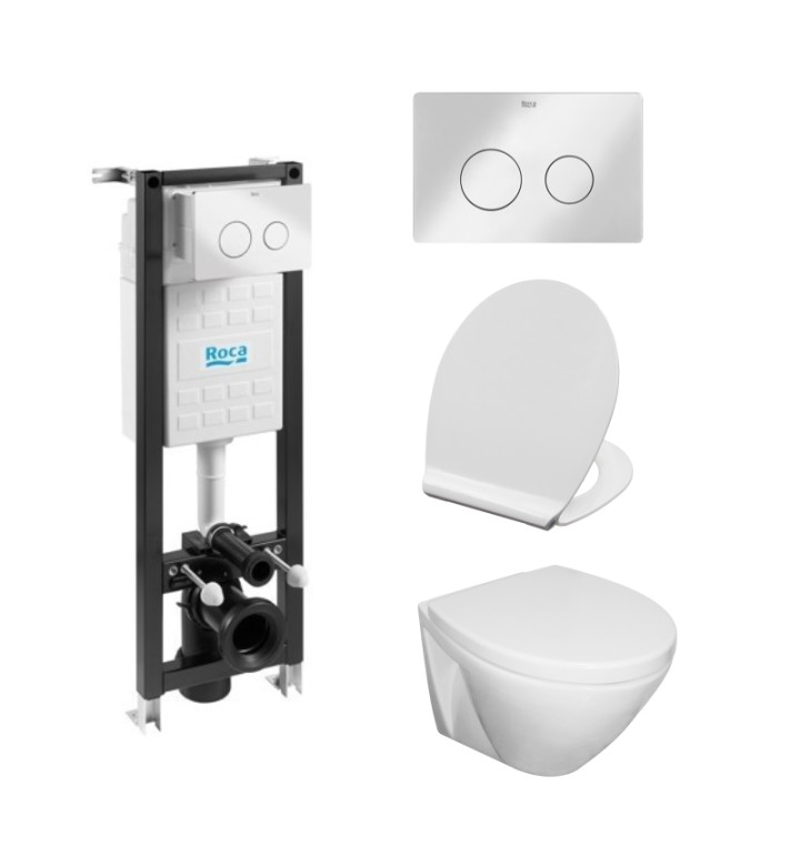 КОМПЛЕКТ ECO COMPACT С БУТОН К02 ХРОМ ГЛАНЦ, 4 В 1 VIVA HAPPY, A89P10T010 + H8200960000001 + WQ8S03320000132