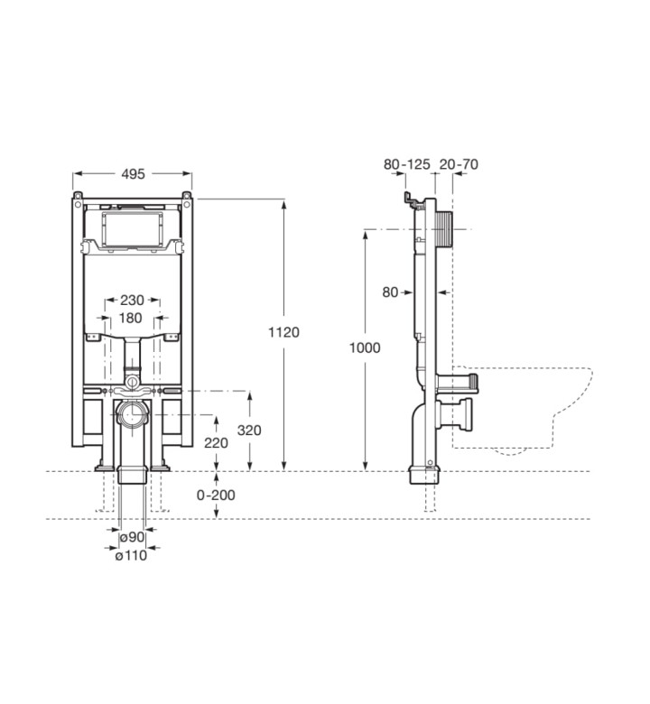 СТРУКТУРА ЗА ВГРАЖДАНЕ DUPLO WC ONE A890073020