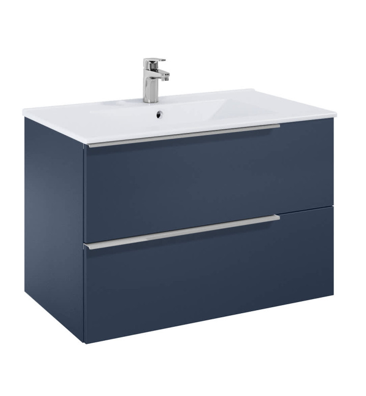 ШКАФ 800 MM, ELEGANT PLUS NIGHT BLUE С 2 ЧЕКМЕДЖЕТА И УМИВАЛНИК A852019538